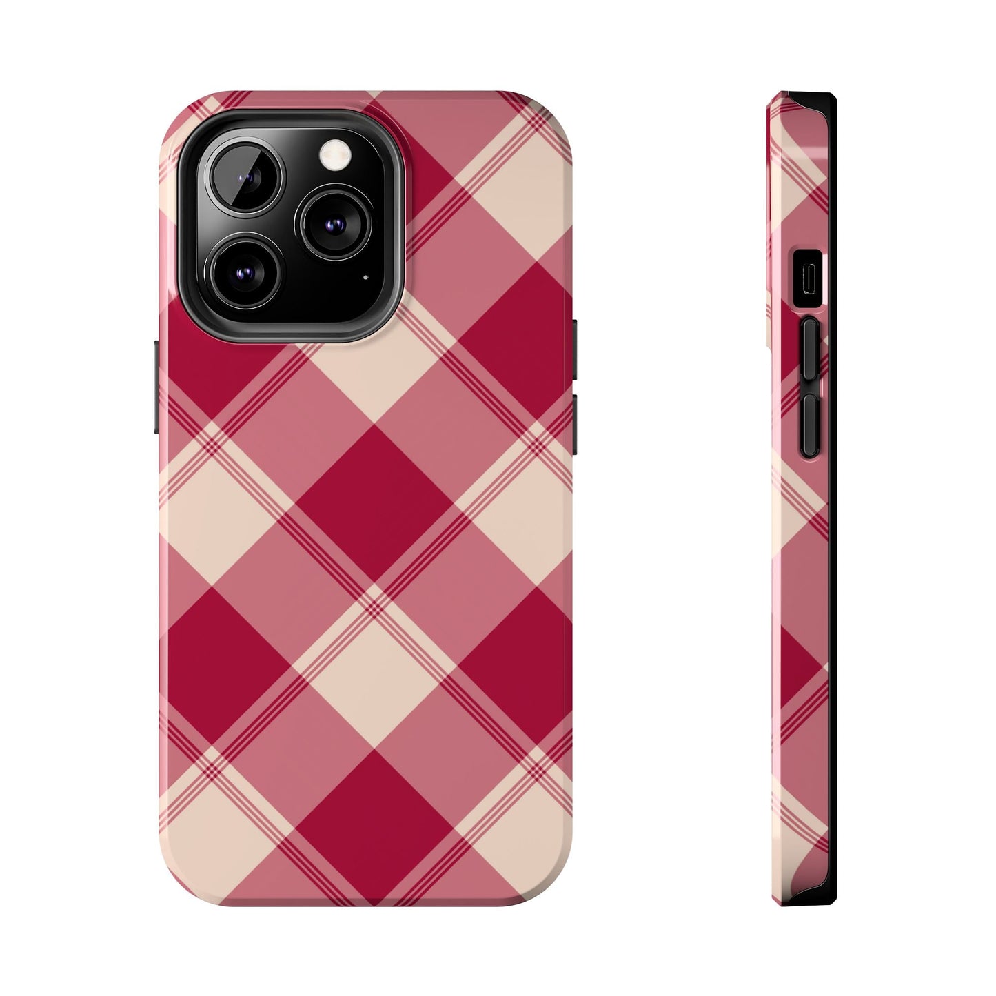 Classic Red Plaid iPhone Case – Cozy and Durable - BOGO Cases