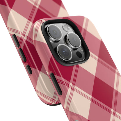 Classic Red Plaid iPhone Case – Cozy and Durable - BOGO Cases