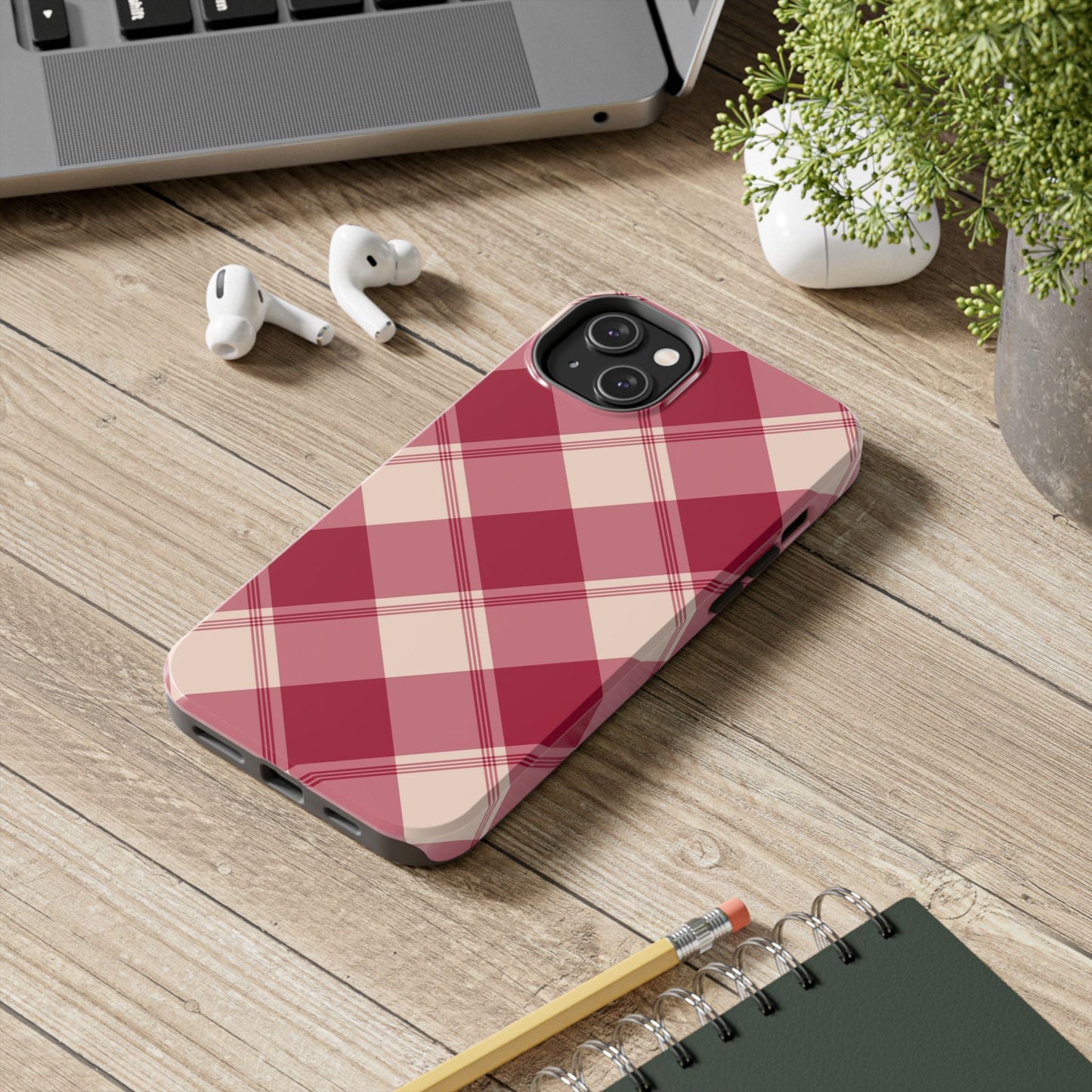 Classic Red Plaid iPhone Case – Cozy and Durable - BOGO Cases