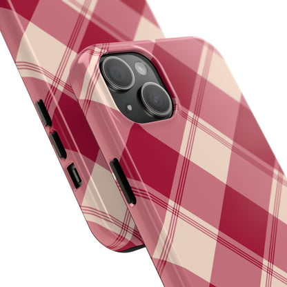 Classic Red Plaid iPhone Case – Cozy and Durable - BOGO Cases