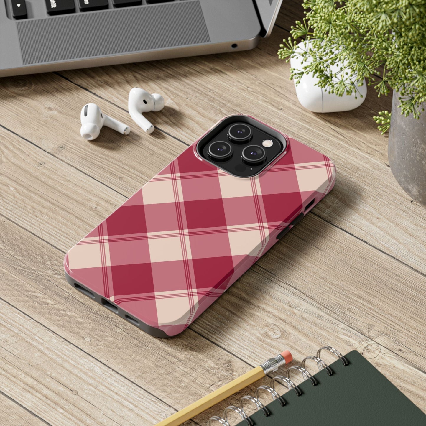 Classic Red Plaid iPhone Case – Cozy and Durable - BOGO Cases
