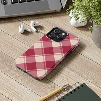 Classic Red Plaid iPhone Case – Cozy and Durable - BOGO Cases