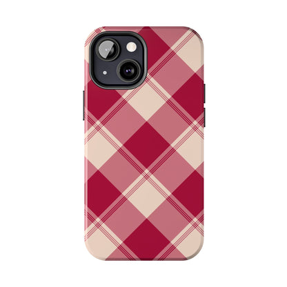 Classic Red Plaid iPhone Case – Cozy and Durable - BOGO Cases