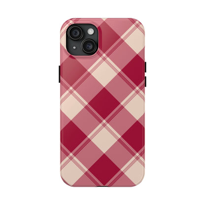 Classic Red Plaid iPhone Case – Cozy and Durable - BOGO Cases