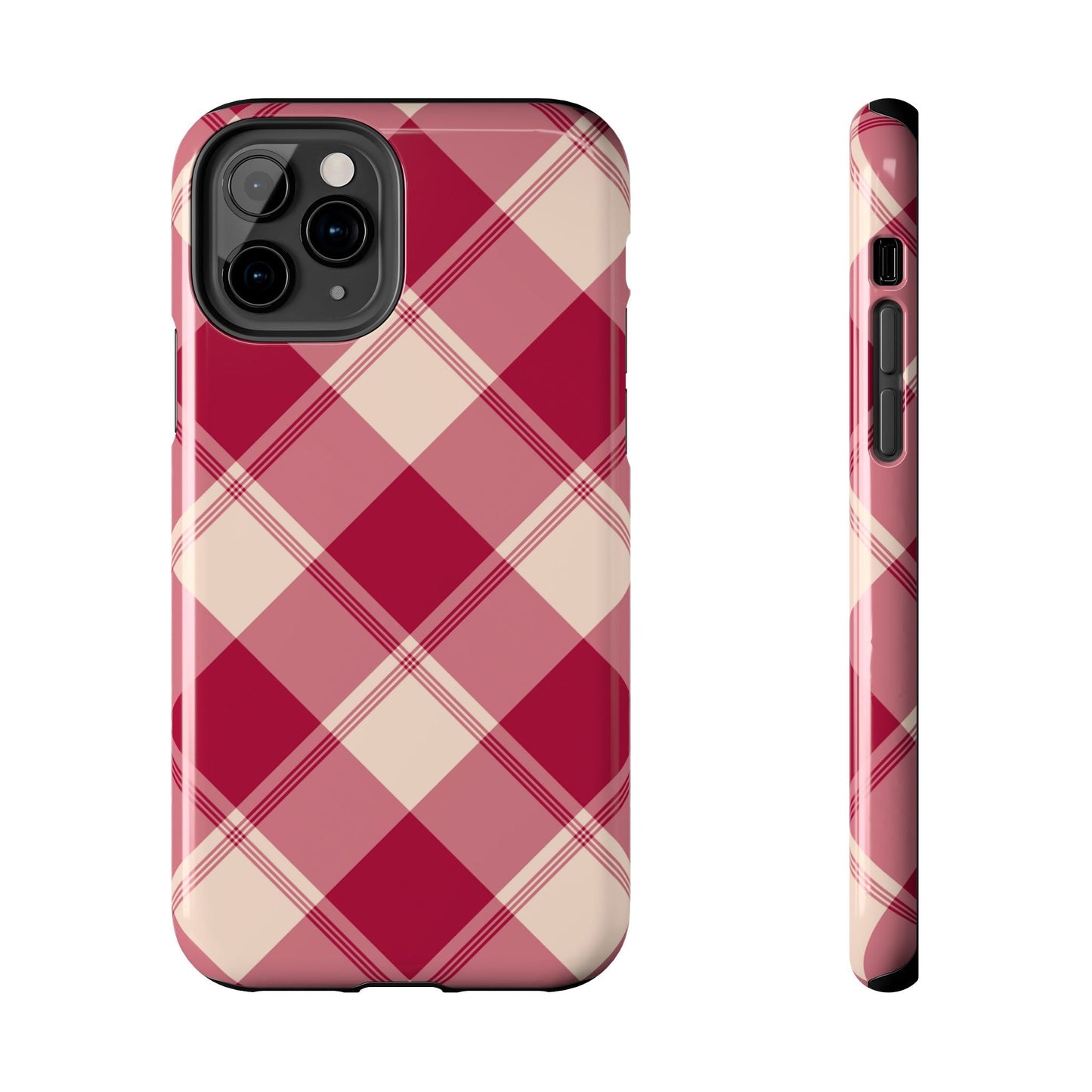 Classic Red Plaid iPhone Case – Cozy and Durable - BOGO Cases