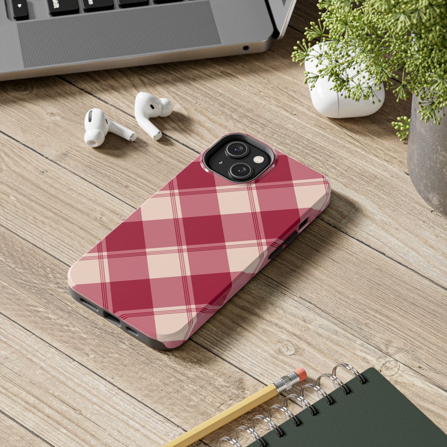 Classic Red Plaid iPhone Case – Cozy and Durable - BOGO Cases