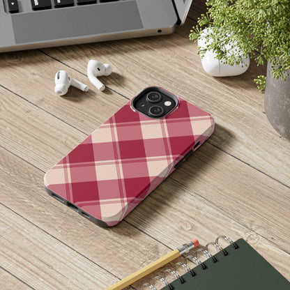 Classic Red Plaid iPhone Case – Cozy and Durable - BOGO Cases
