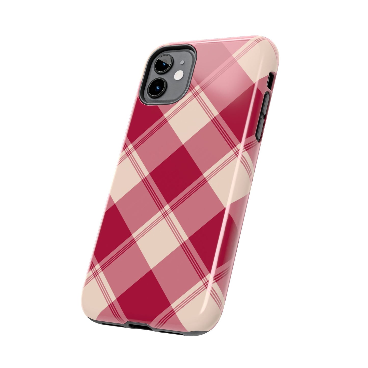 Classic Red Plaid iPhone Case – Cozy and Durable - BOGO Cases