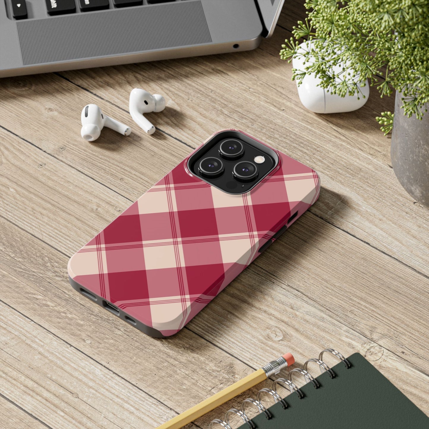 Classic Red Plaid iPhone Case – Cozy and Durable - BOGO Cases