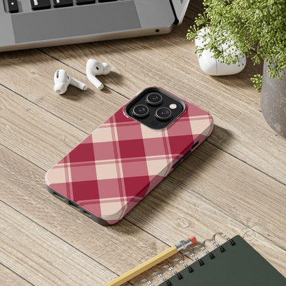 Classic Red Plaid iPhone Case – Cozy and Durable - BOGO Cases