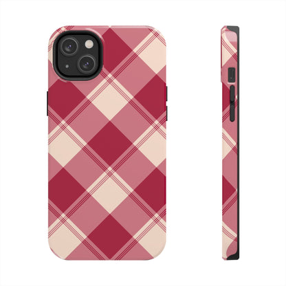 Classic Red Plaid iPhone Case – Cozy and Durable - BOGO Cases