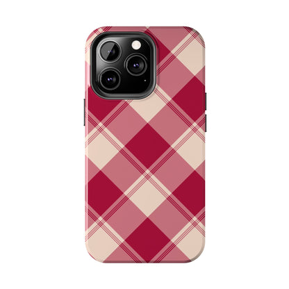 Classic Red Plaid iPhone Case – Cozy and Durable - BOGO Cases