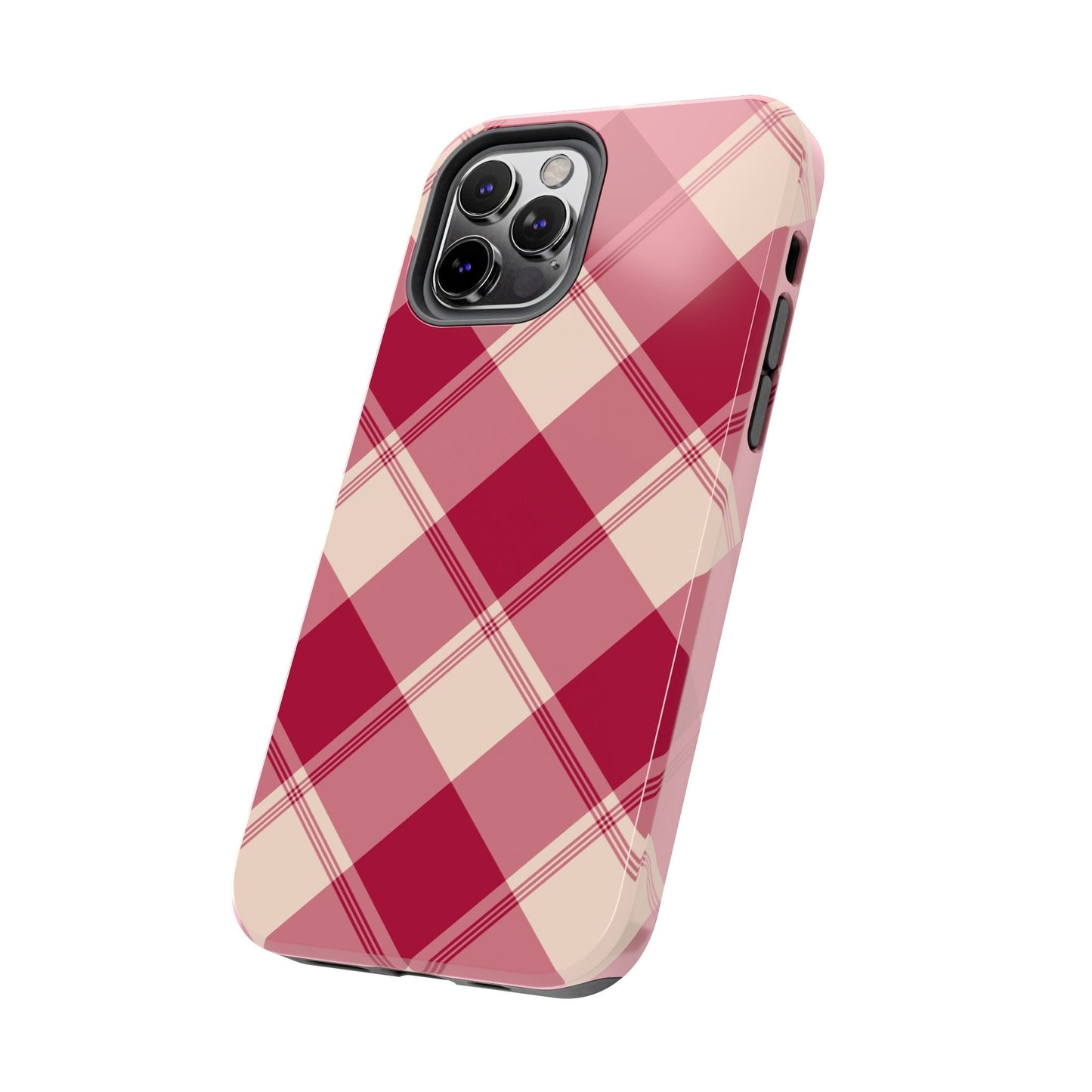 Classic Red Plaid iPhone Case – Cozy and Durable - BOGO Cases