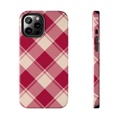 Classic Red Plaid iPhone Case – Cozy and Durable - BOGO Cases