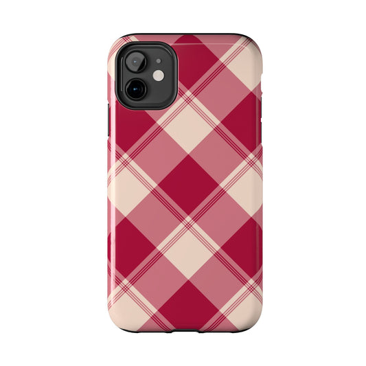 Classic Red Plaid iPhone Case – Cozy and Durable - BOGO Cases