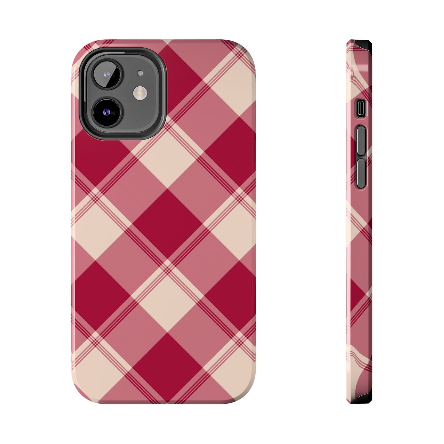 Classic Red Plaid iPhone Case – Cozy and Durable - BOGO Cases