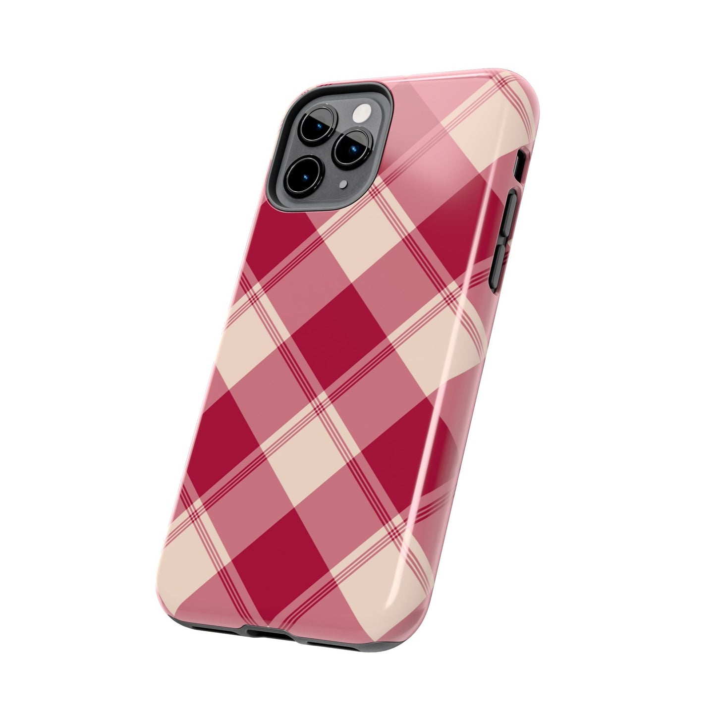 Classic Red Plaid iPhone Case – Cozy and Durable - BOGO Cases