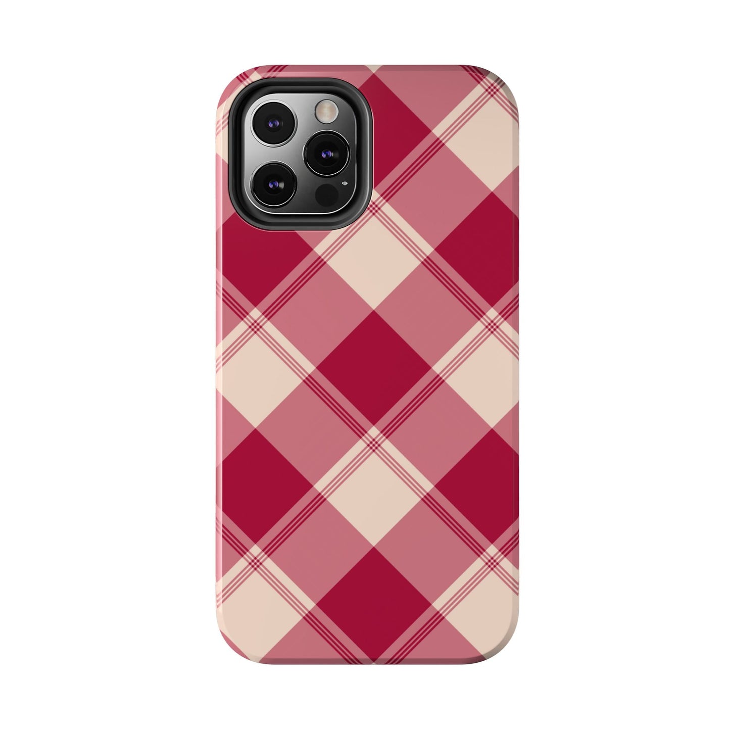 Classic Red Plaid iPhone Case – Cozy and Durable - BOGO Cases