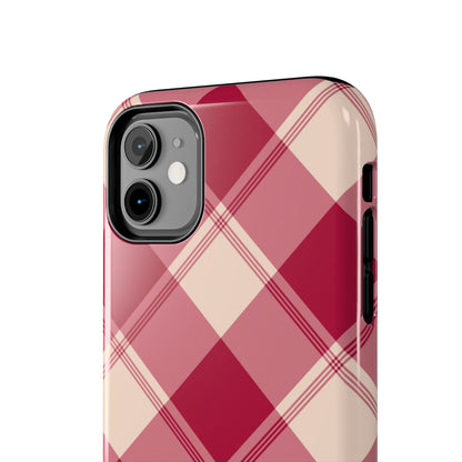 Classic Red Plaid iPhone Case – Cozy and Durable - BOGO Cases
