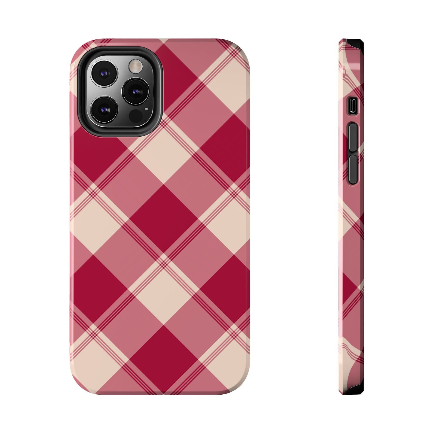 Classic Red Plaid iPhone Case – Cozy and Durable - BOGO Cases