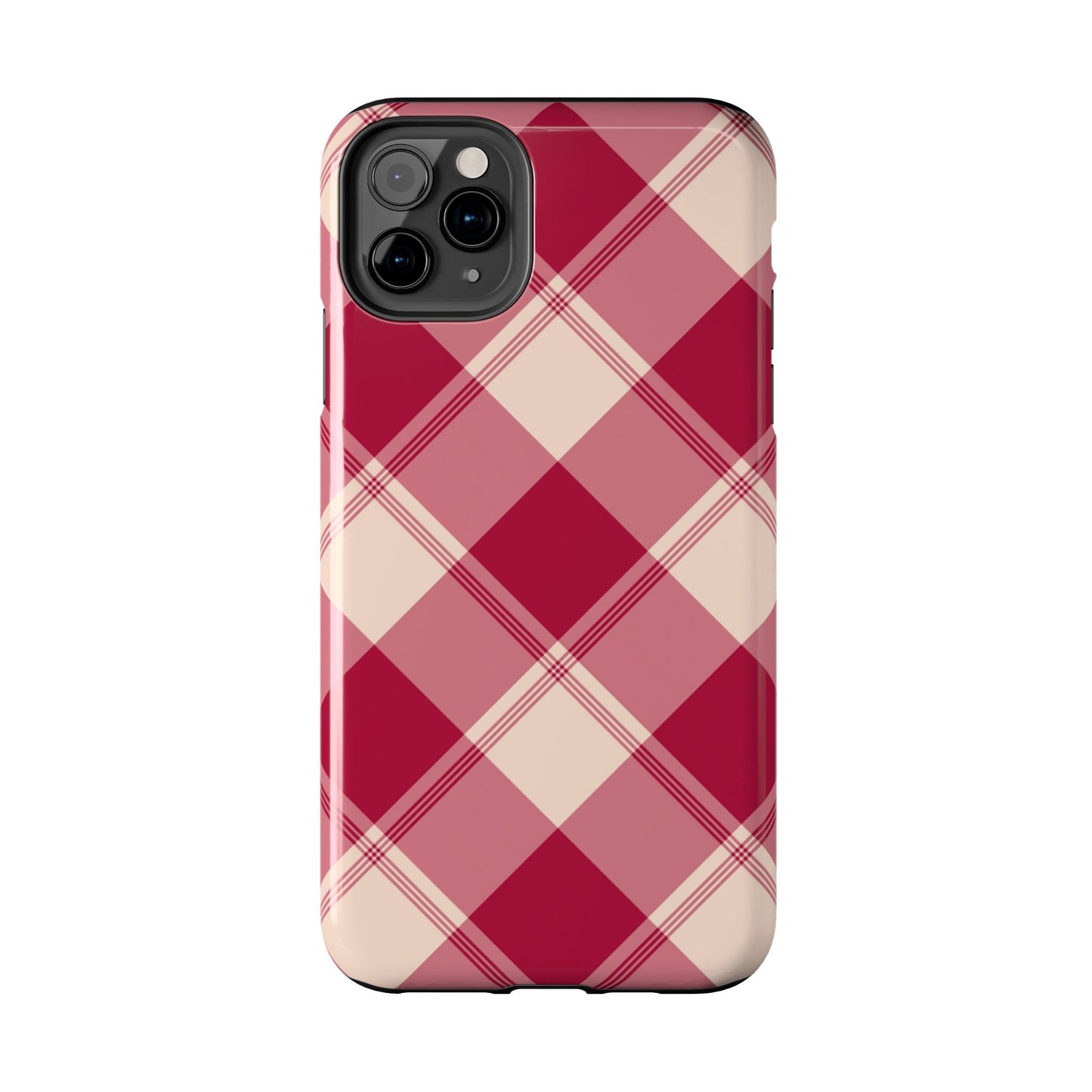 Classic Red Plaid iPhone Case – Cozy and Durable - BOGO Cases