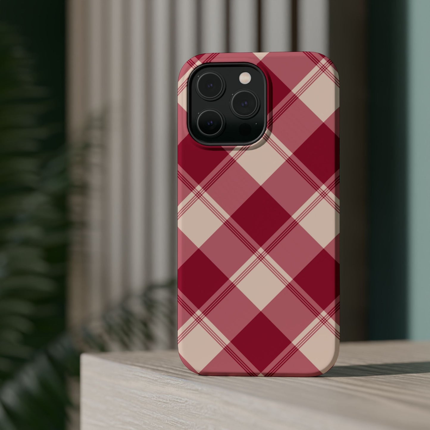 Classic Red Plaid MagSafe iPhone Case - BOGO Cases