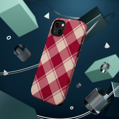 Classic Red Plaid MagSafe iPhone Case - BOGO Cases