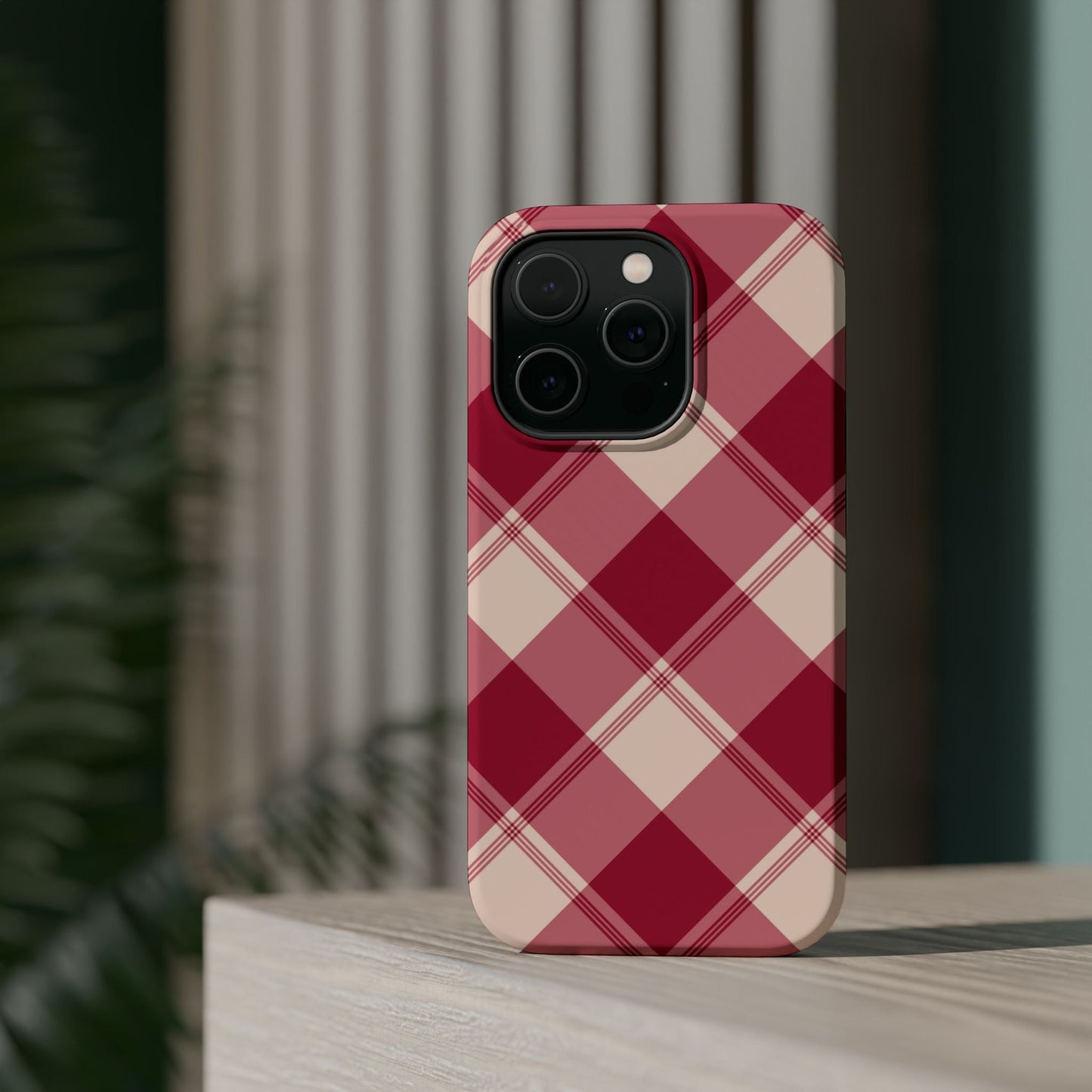Classic Red Plaid MagSafe iPhone Case - BOGO Cases