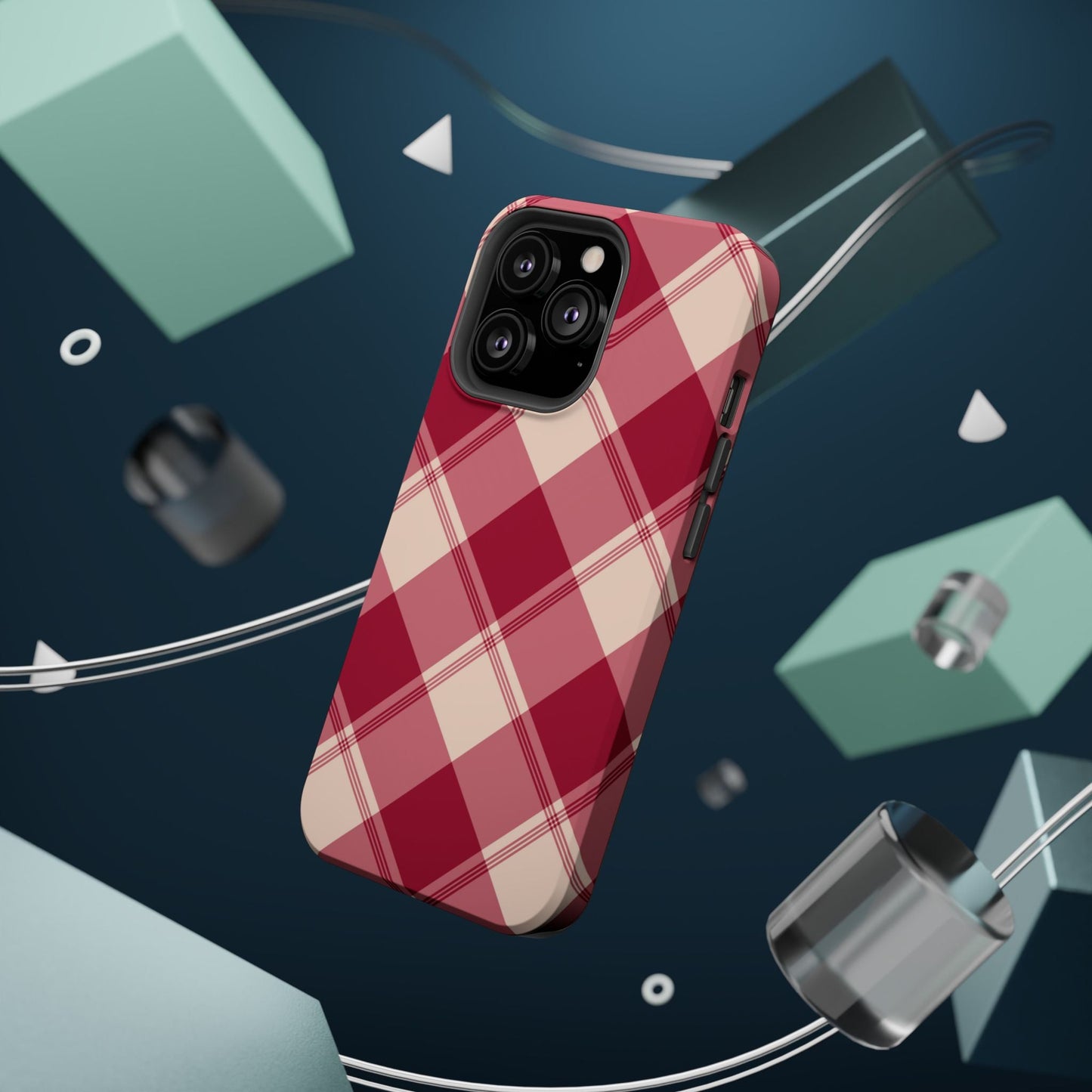 Classic Red Plaid MagSafe iPhone Case - BOGO Cases