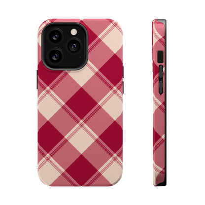 Classic Red Plaid MagSafe iPhone Case - BOGO Cases