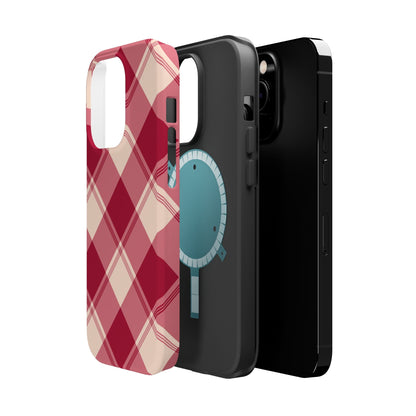 Classic Red Plaid MagSafe iPhone Case - BOGO Cases