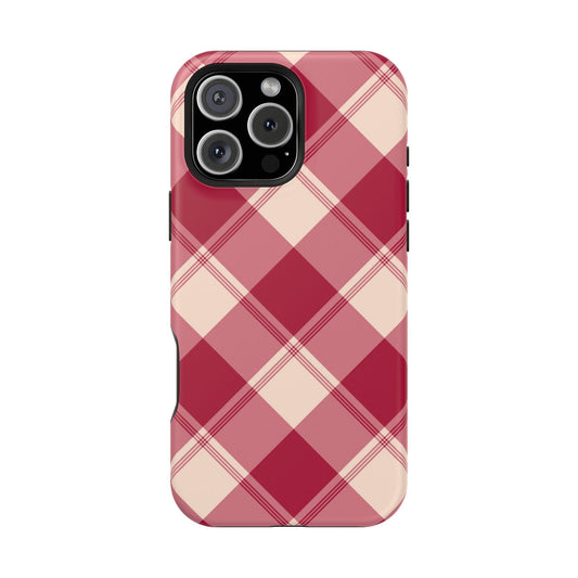 Classic Red Plaid MagSafe iPhone Case - BOGO Cases