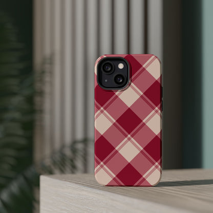 Classic Red Plaid MagSafe iPhone Case - BOGO Cases
