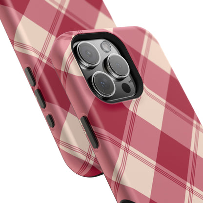 Classic Red Plaid MagSafe iPhone Case - BOGO Cases