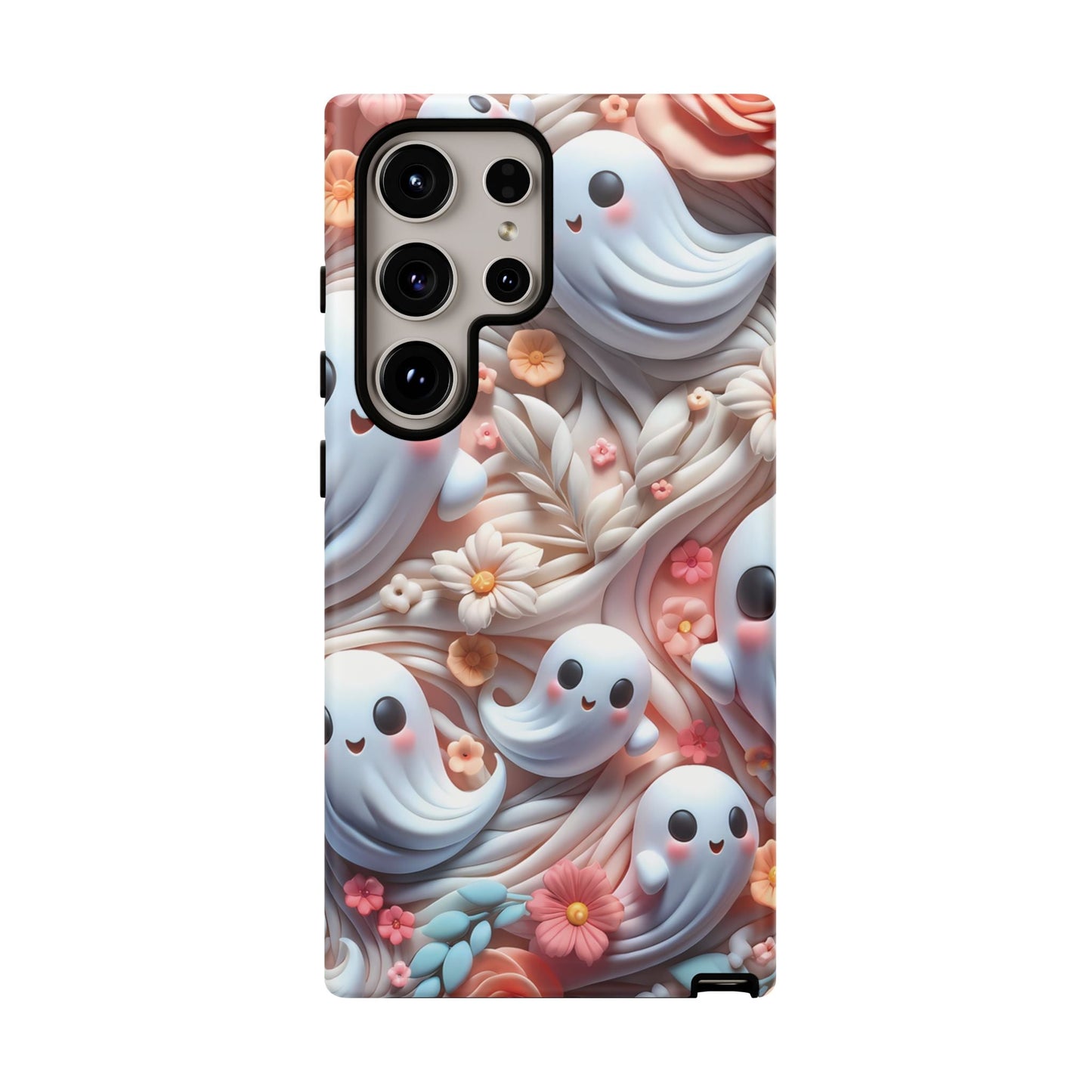 Clay Ghosts Phone Case - Whimsical Floral Protection for All Seasons - Fits All iPhones, Samsung Galaxy, & Google Pixel - Premium Tough Case - BOGO Cases