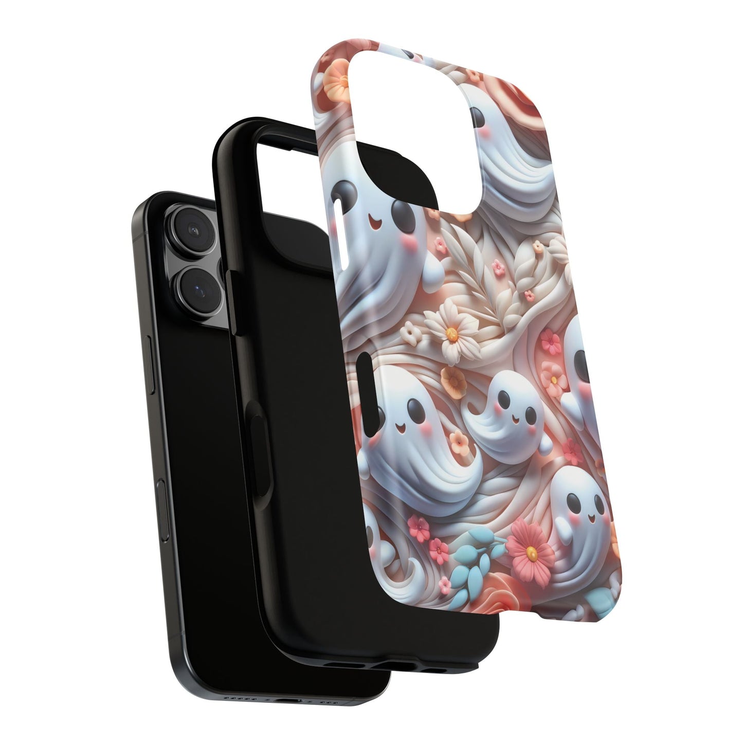 Clay Ghosts Phone Case - Whimsical Floral Protection for All Seasons - Fits All iPhones, Samsung Galaxy, & Google Pixel - Premium Tough Case - BOGO Cases