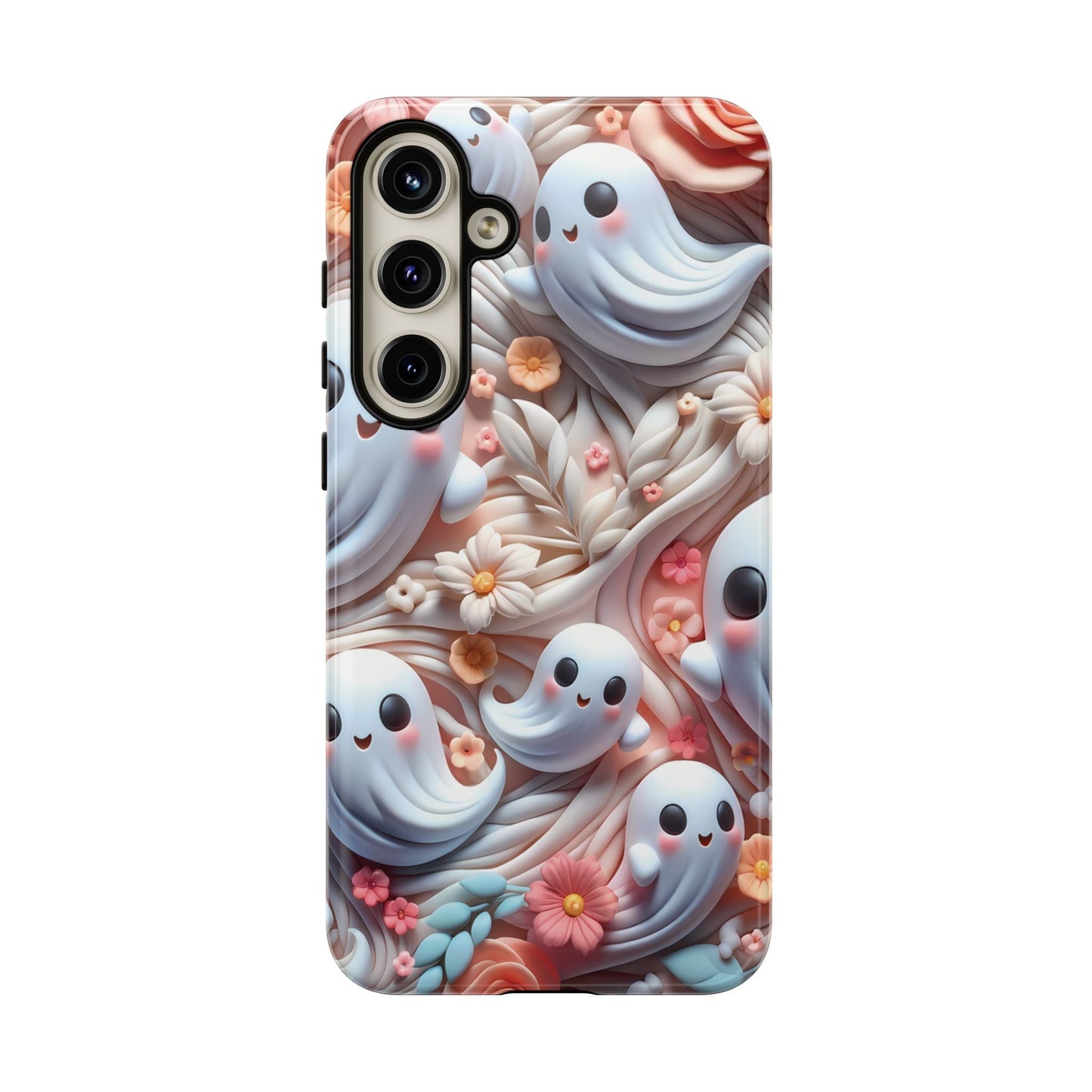 Clay Ghosts Phone Case - Whimsical Floral Protection for All Seasons - Fits All iPhones, Samsung Galaxy, & Google Pixel - Premium Tough Case - BOGO Cases