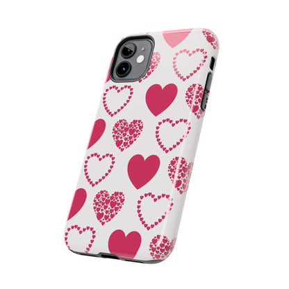 Clustered Pink Hearts iPhone Case - BOGO Cases