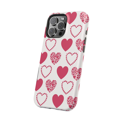 Clustered Pink Hearts MagSafe iPhone Case - BOGO Cases
