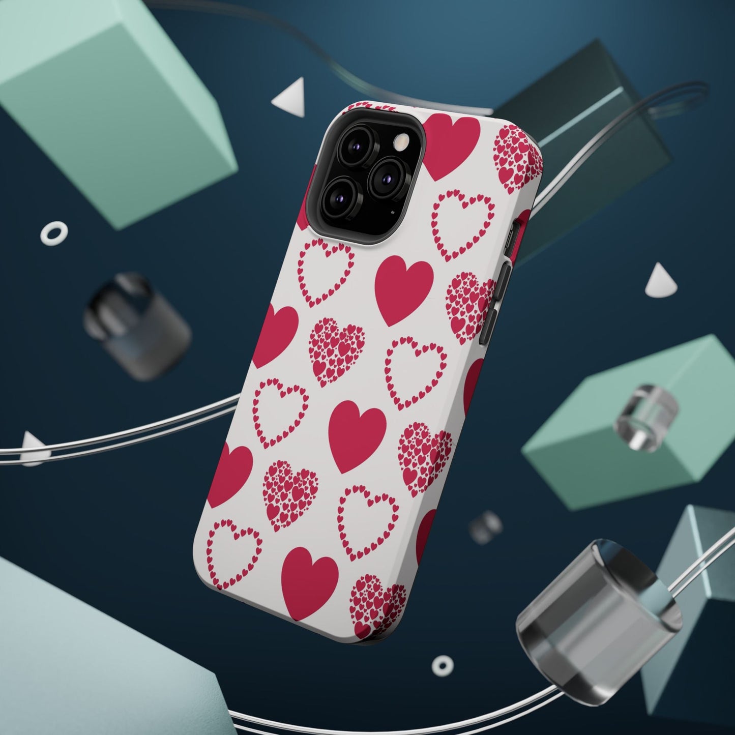 Clustered Pink Hearts MagSafe iPhone Case - BOGO Cases
