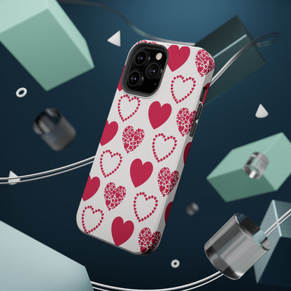 Clustered Pink Hearts MagSafe iPhone Case - BOGO Cases
