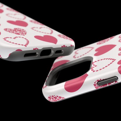 Clustered Pink Hearts MagSafe iPhone Case - BOGO Cases