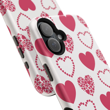 Clustered Pink Hearts MagSafe iPhone Case - BOGO Cases