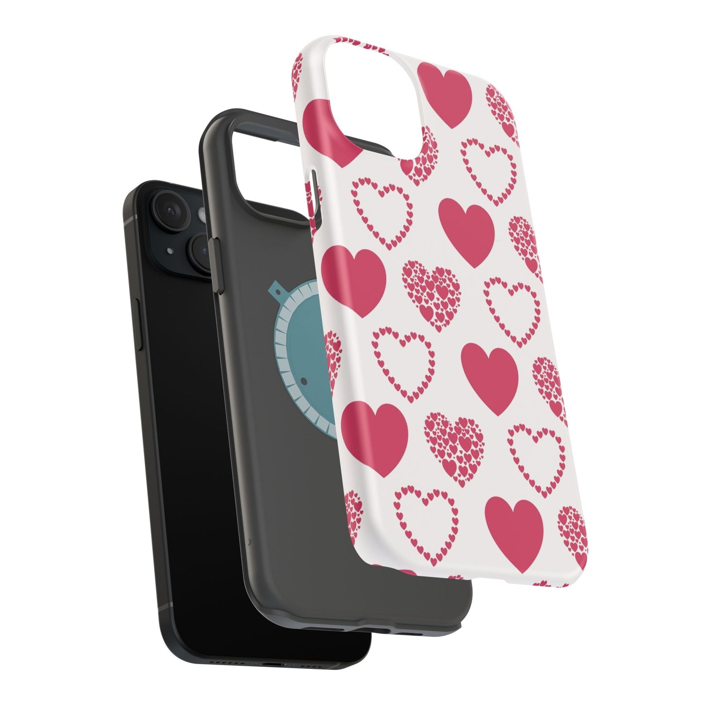 Clustered Pink Hearts MagSafe iPhone Case - BOGO Cases