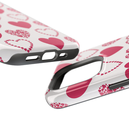 Clustered Pink Hearts MagSafe iPhone Case - BOGO Cases