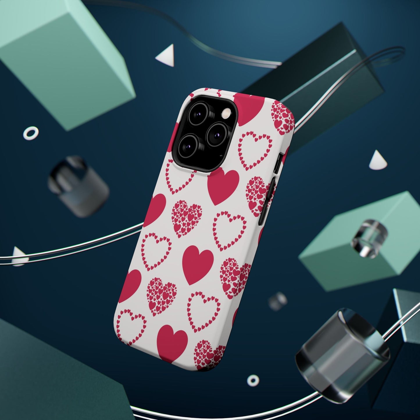 Clustered Pink Hearts MagSafe iPhone Case - BOGO Cases