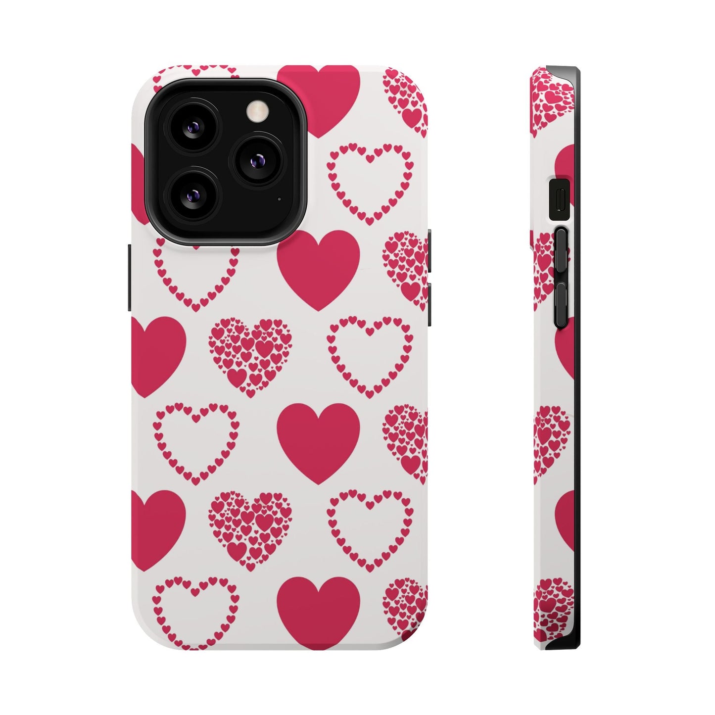 Clustered Pink Hearts MagSafe iPhone Case - BOGO Cases