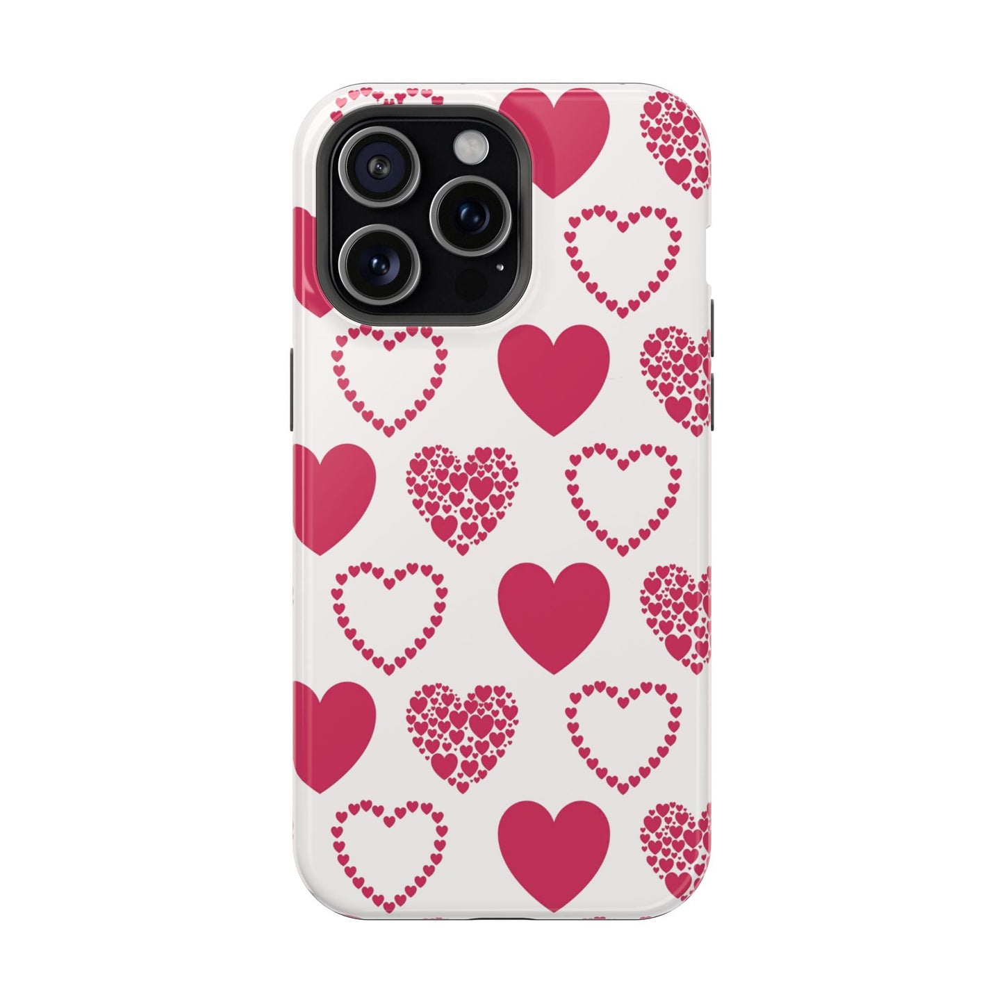 Clustered Pink Hearts MagSafe iPhone Case - BOGO Cases