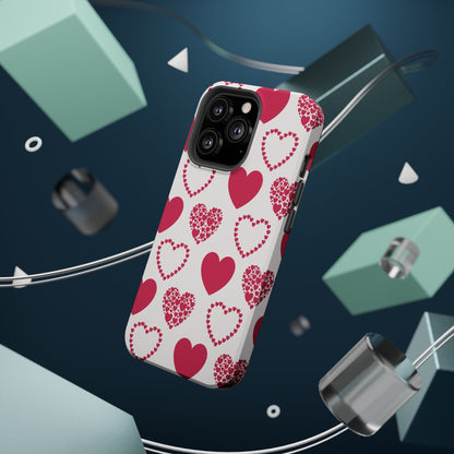 Clustered Pink Hearts MagSafe iPhone Case - BOGO Cases