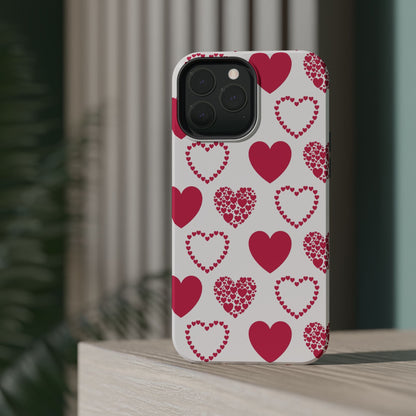 Clustered Pink Hearts MagSafe iPhone Case - BOGO Cases